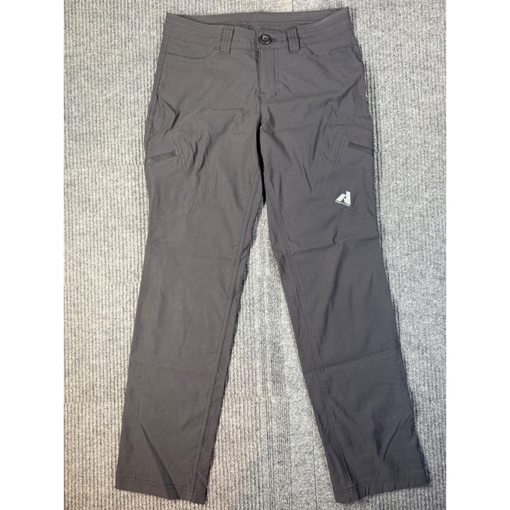 Eddie Bauer First Ascent Guide Pants Women P0 Black Hiking Outdoor Cargo Stretch